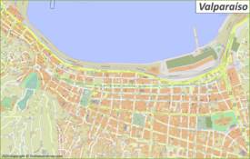 Valparaíso - Mapa del centro de la ciudad