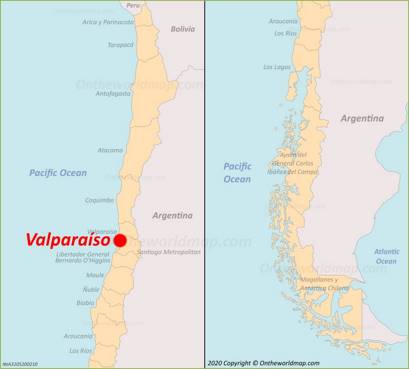 Valparaíso Localización Mapa