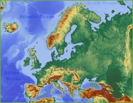 Mapa Fisico de Europa