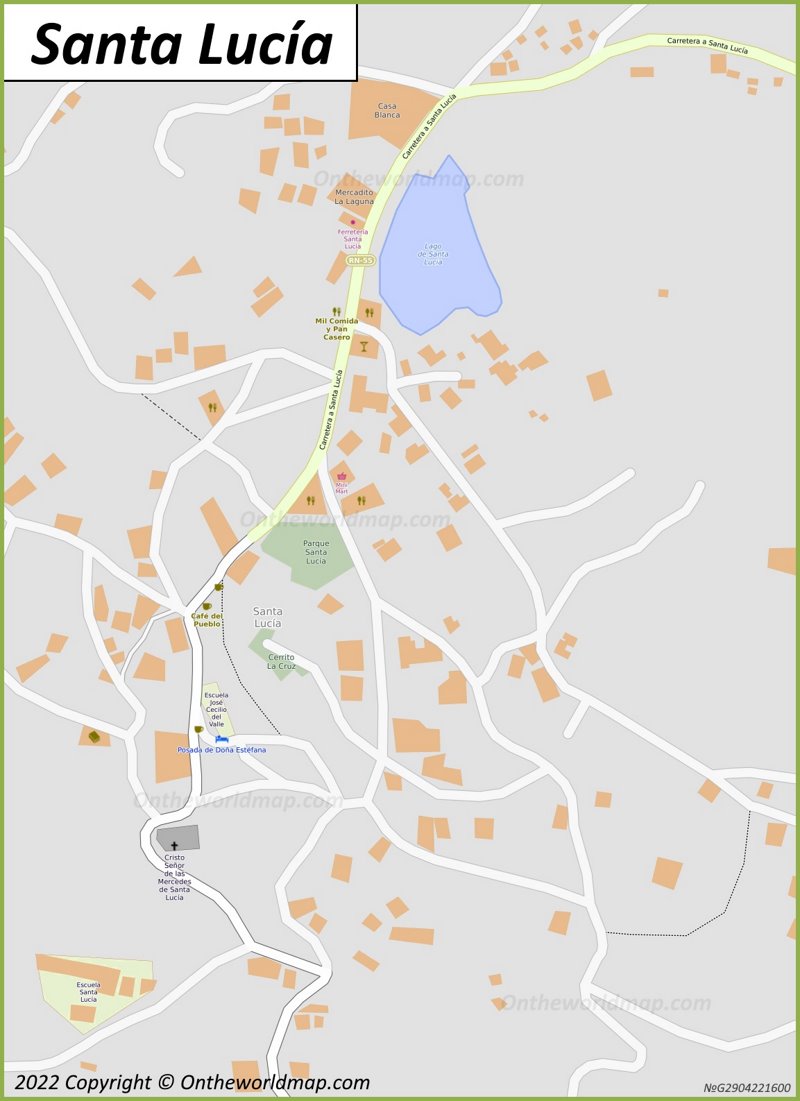 Mapa De Santa Luc A Honduras Mapas Detallados De Santa Luc A