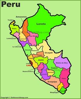 Mapa administrativo de Perú