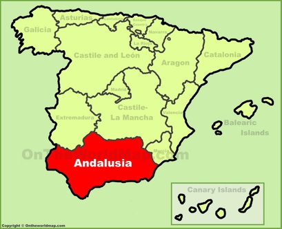 Andalucía Localización Mapa