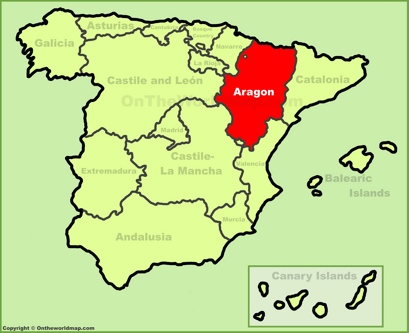 Aragón Localización Mapa