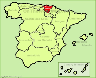 País Vasco Localización Mapa