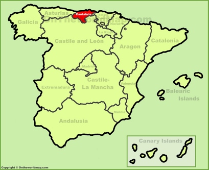 Cantabria Localización Mapa