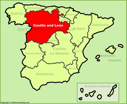 Castilla y León Localización Mapa