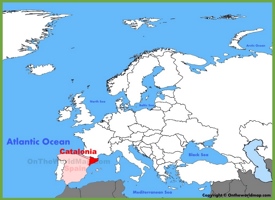 Cataluñaen el mapa de Europa