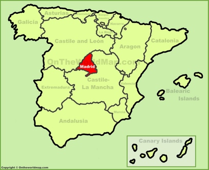Comunidad de Madrid Localización Mapa