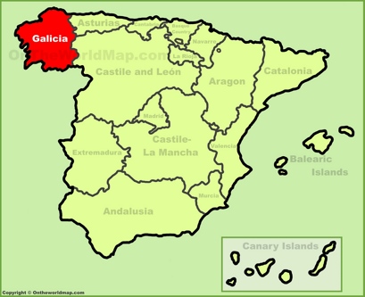 Galicia Localización Mapa