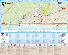 Calella - Mapa de hoteles y atracciones turísticas