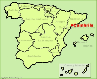 Cambrils Localización Mapa