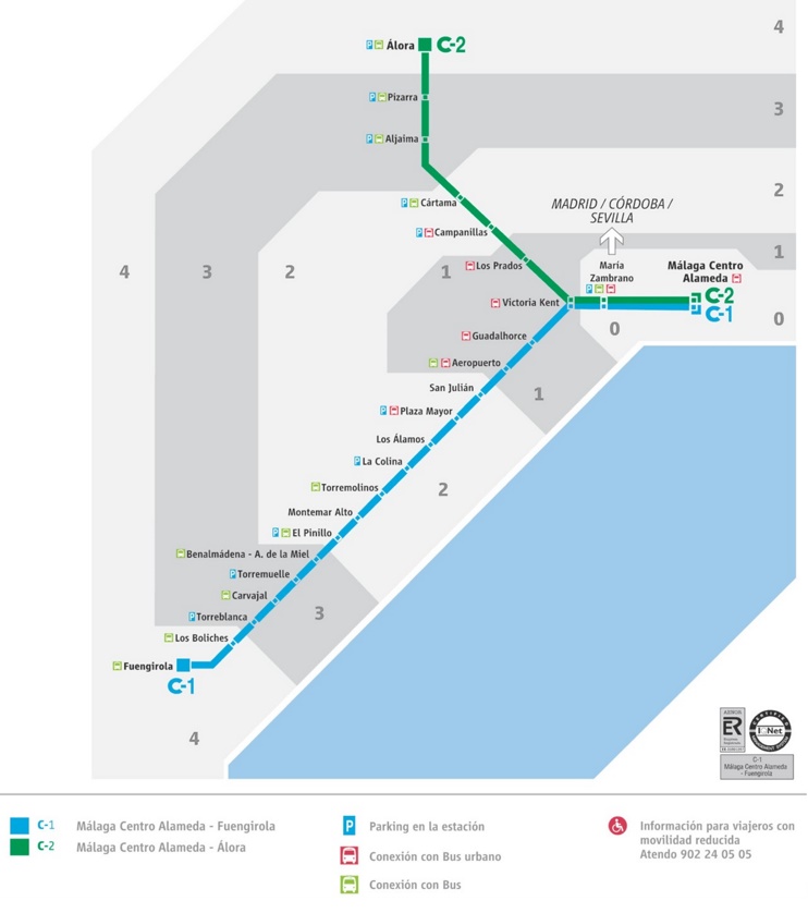 Málaga metro mapa