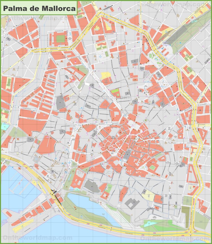 Palma - Mapa de la ciudad vieja
