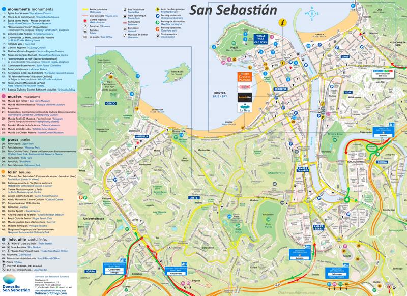 Mapa de San Sebastián