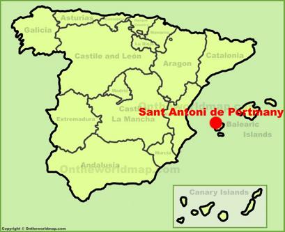 Sant Antoni de Portmany Localización Mapa