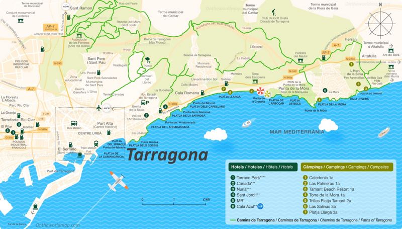 Mapa Turístico del Área de Tarragona
