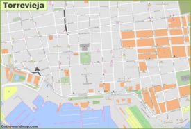 Torrevieja - Mapa del centro de la ciudad