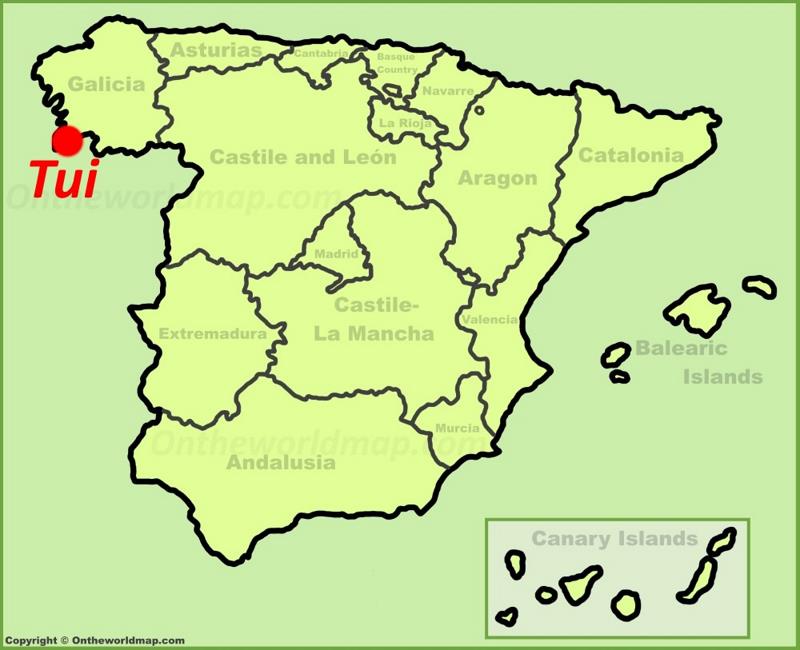 Tui en el mapa de España