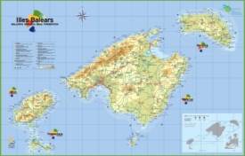 Islas Baleares - Mapa Turistico