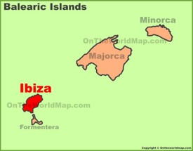 Ibiza en Islas Baleares mapa
