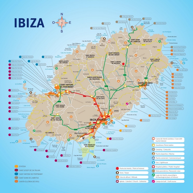 Ibiza centros vacacional mapa