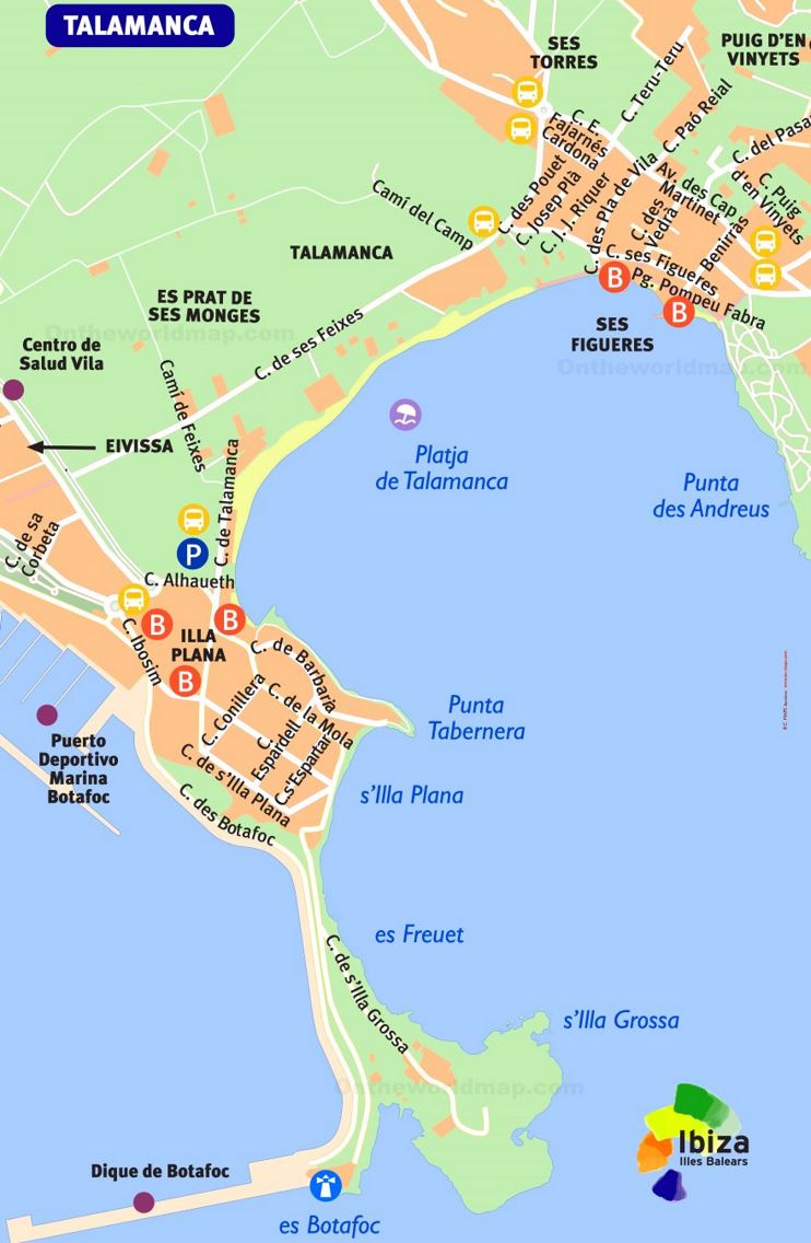 Talamanca Mapa Turístico