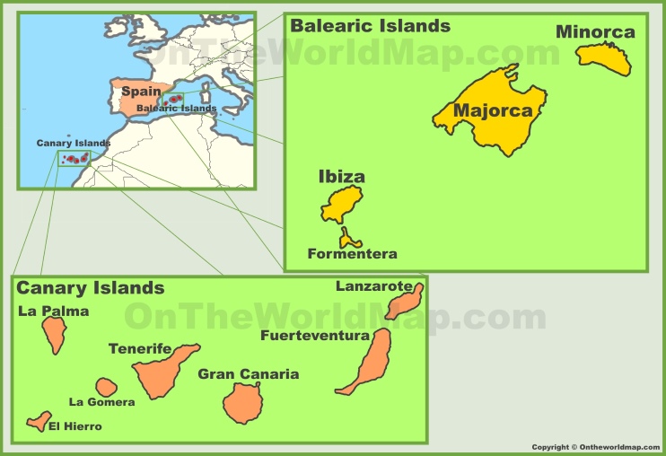 Mapa de las Islas Españolas