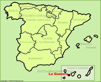La Gomera Localización Mapa
