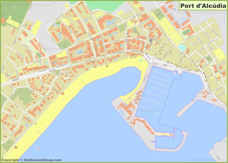 Mapa detallado de Port d'Alcúdia