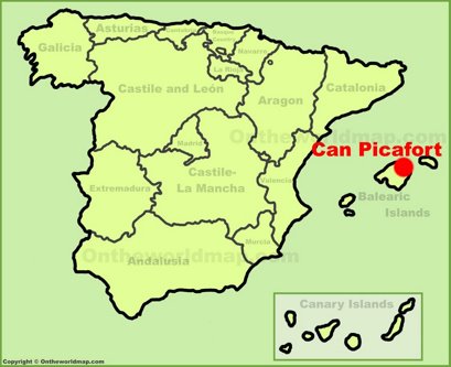 Can Picafort Localización Mapa