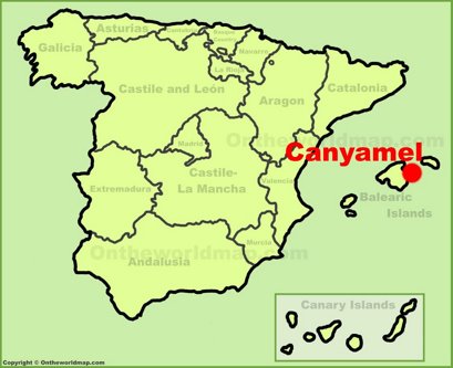 Canyamel Localización Mapa