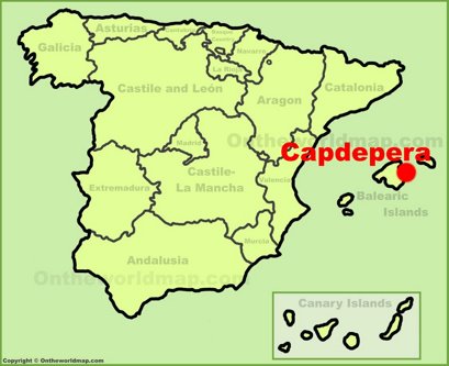 Capdepera Localización Mapa