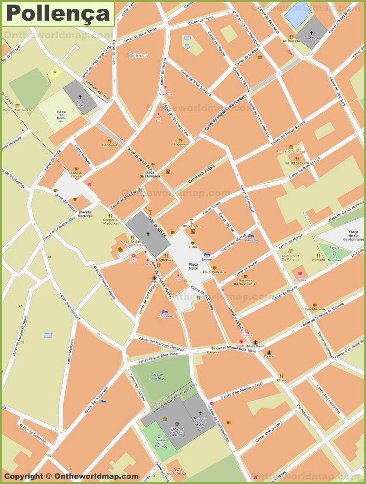Pollensa  - Centro de la ciudad Mapa
