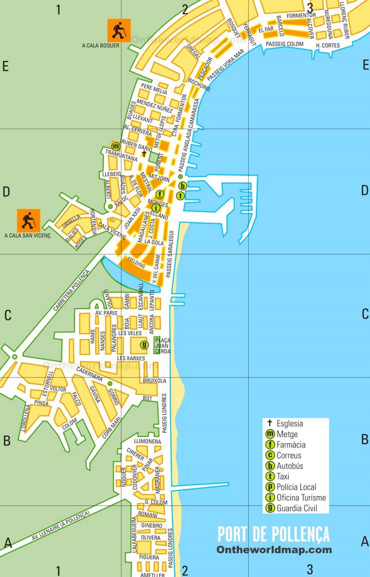 Port de Pollensa Mapa Turístico