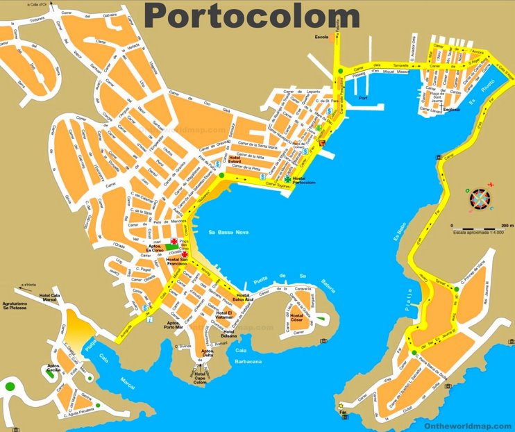 Portocolom Mapa Turístico