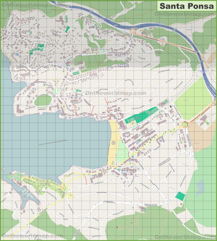 Gran mapa detallado de Santa Ponsa