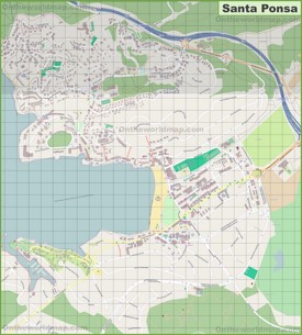 Gran mapa detallado de Santa Ponsa