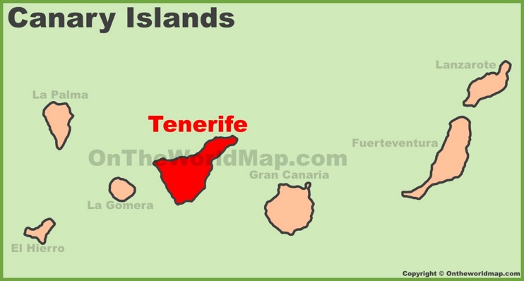 Tenerife en Canarias Mapa