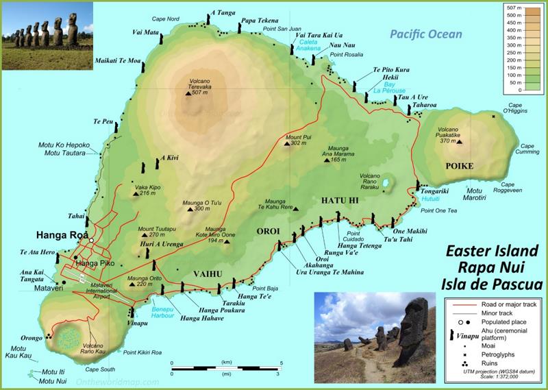 Easter Island - Mapa Turistico