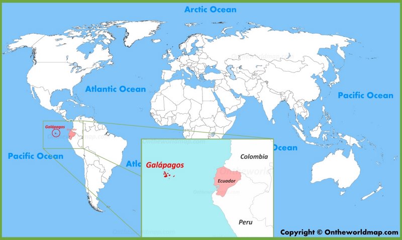 Galápagos en el Mapa Mundial