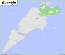 Mapa de Guanaja Island Map