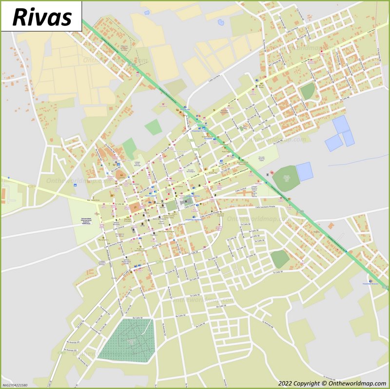 Mapa de Rivas | Nicaragua | Mapas Detallados de Rivas (Villa de la ...