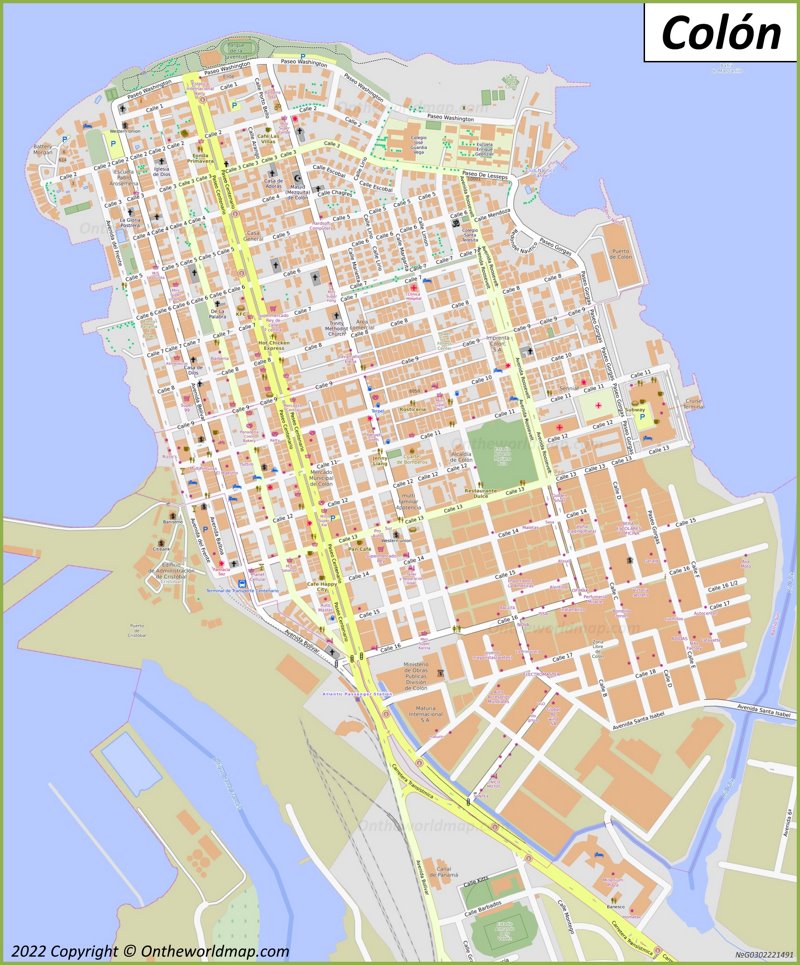 Mapa de Colón | Panama | Mapas Detallados de Colón