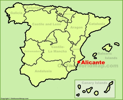 Alicante Localización Mapa