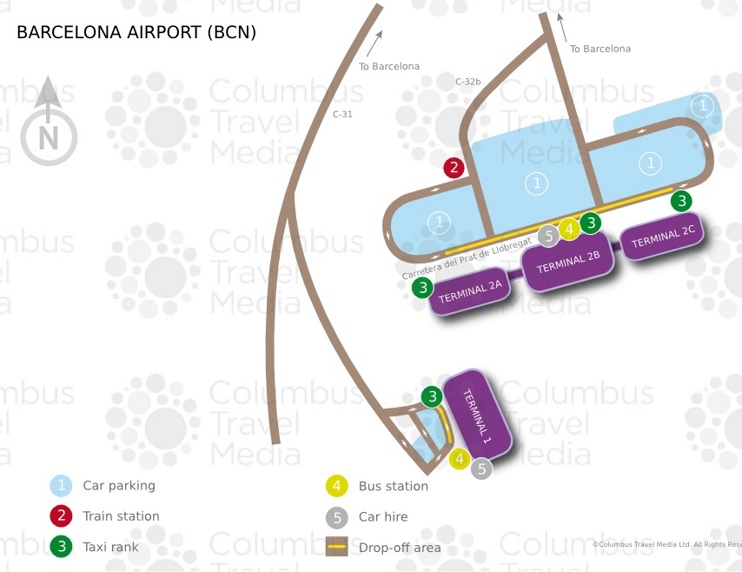 Aeropuerto Barcelona-El Prat - Mapa