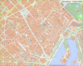 Barcelona Ciutat Vella Mapa