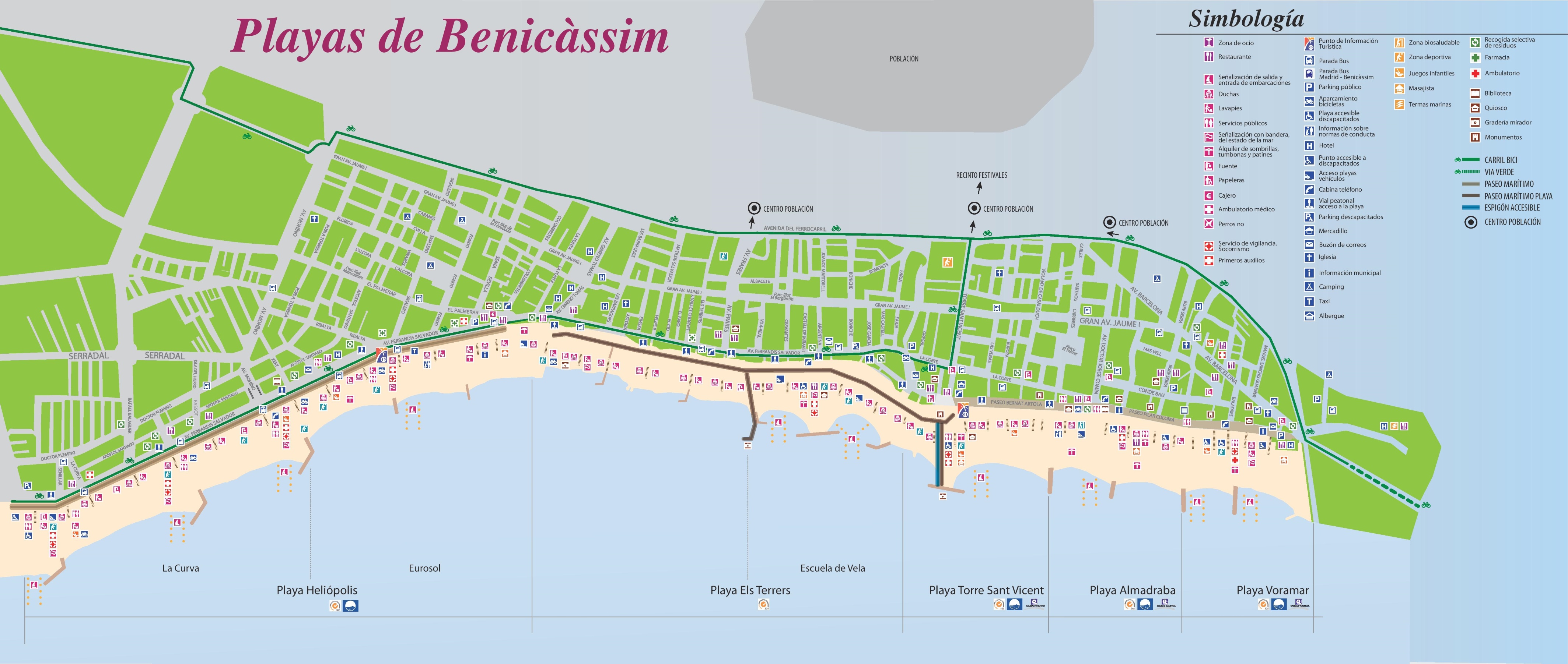 Benicasim Mapa Turistico Benicasim Mapa Turistico