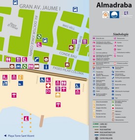 Playa Almadraba mapa