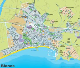 Blanes - Mapa Turistico