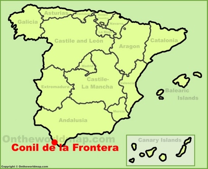 Conil de la Frontera Localización Mapa
